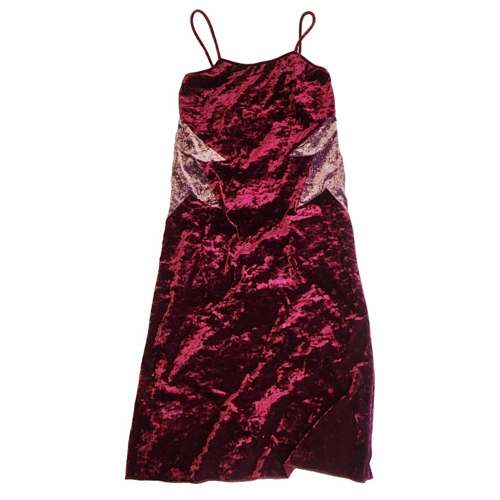 Anna Sui Crushed Velvet Starburst Slip Dress